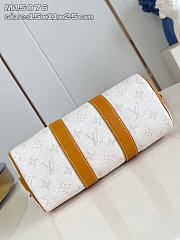 LOUIS VUITTON | Monogram Heritage Keepall Bandoulière 25 White - 5