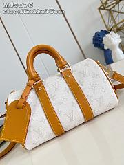 LOUIS VUITTON | Monogram Heritage Keepall Bandoulière 25 White - 4