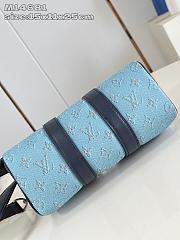 LOUIS VUITTON | Monogram Heritage Keepall Bandoulière 25 Blue - 5