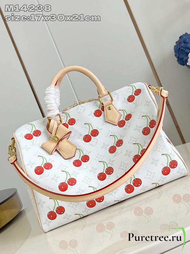 Speedy Soft 30 LV x TM Bag Monogram Canvas with cherry motif - 1