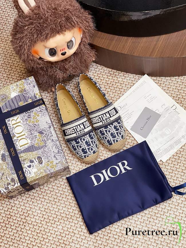 DIOR | Granville Espadrille Oblique Embroidered Cotton 01 - 1