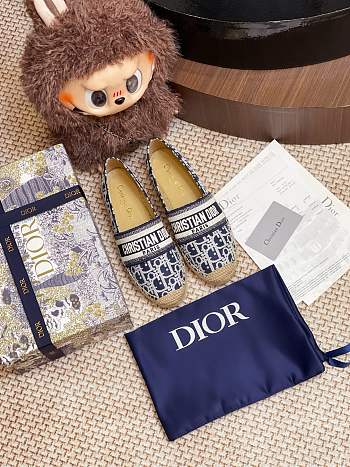DIOR | Granville Espadrille Oblique Embroidered Cotton 01