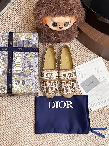 DIOR | Granville Espadrille Oblique Embroidered Cotton 05