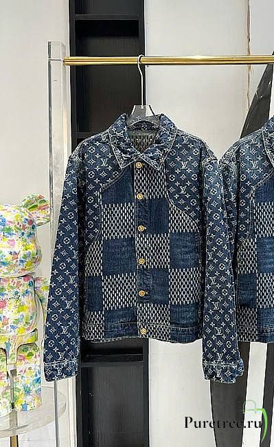 Louis Vuitton x Nigo Giant Damier Waves MNGM Denim Jacket - 1