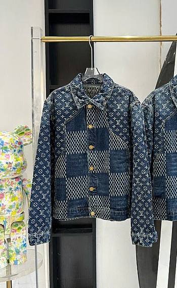 Louis Vuitton x Nigo Giant Damier Waves MNGM Denim Jacket