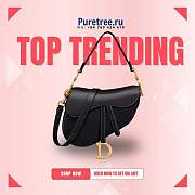 Dior Saddle Bag Black Grain Leather size 25.5x20x6.5cm  - 1