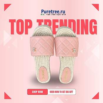Chanel Thick-soled Slippers In Pink