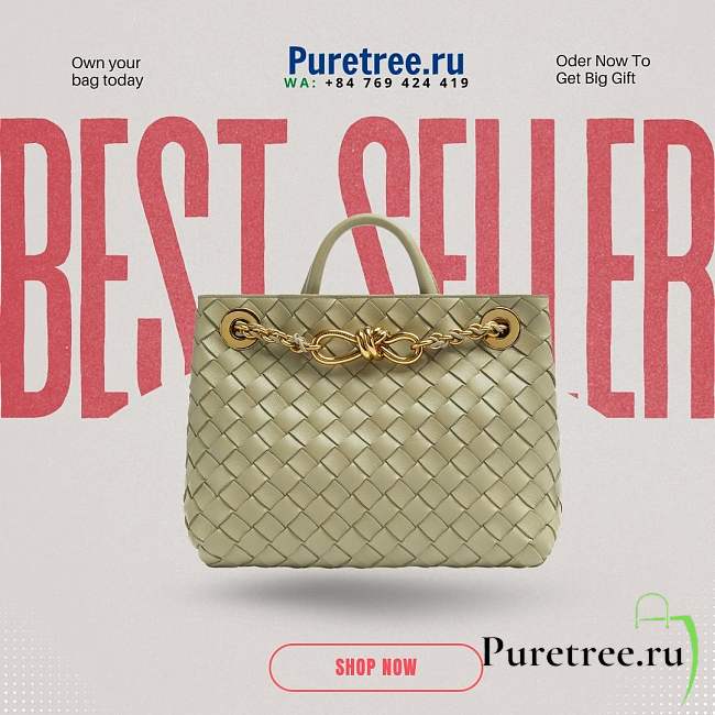 BOTTEGA VENETA | Small Andiamo Travertine size 25 x 22 x 10.5 cm - 1