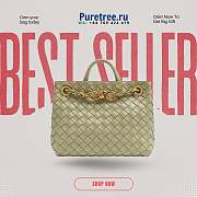 BOTTEGA VENETA | Small Andiamo Travertine size 25 x 22 x 10.5 cm - 1