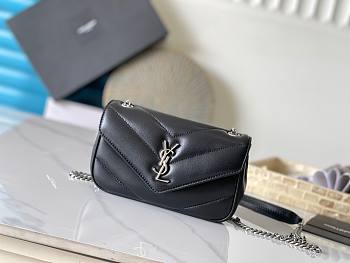 YSL | Saint Laurent Mini Loulou In Black Silver Hardware