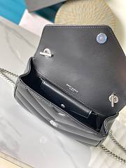 YSL | Saint Laurent Mini Loulou In Black Silver Hardware - 6