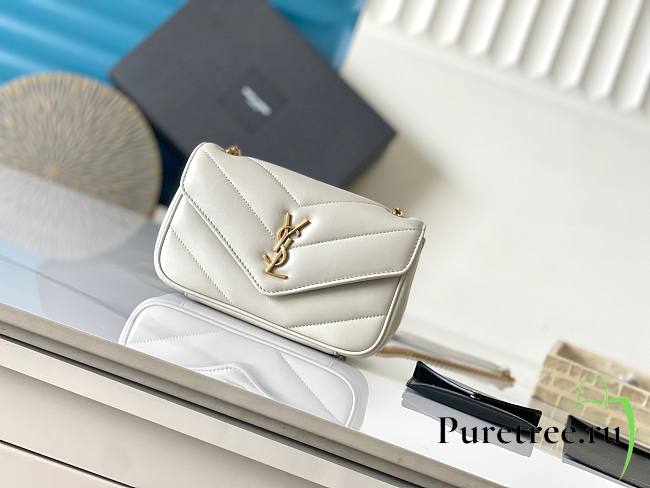 YSL | Saint Laurent Mini Loulou In White - 1