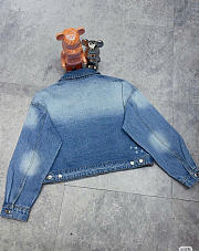 PRADA | Cropped Organic Denim Jacket - 4