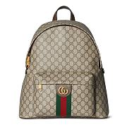 GUCCI | Ophidia medium backpack Beige and dark brown GG Monogram coated fabric - 1