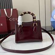 GUCCI | Diana small tote bag Rosso Ancora red shiny - 6