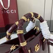 GUCCI | Diana small tote bag Rosso Ancora red shiny - 5