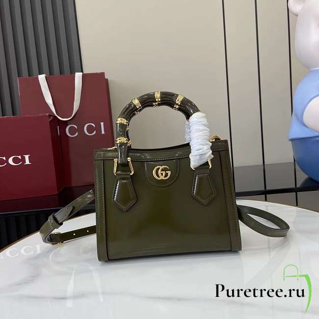 GUCCI | Diana small tote bag Forest green shiny - 1