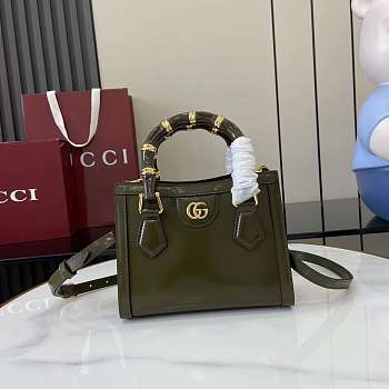 GUCCI | Diana small tote bag Forest green shiny