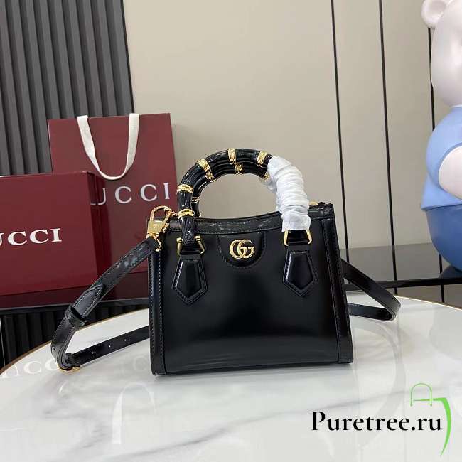 GUCCI | Diana small tote bag Black shiny - 1