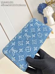LV x TM Zippy Wallet Monogram Denim cherry  - 6