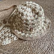 YSL | Contrast color straw bucket hat - 3