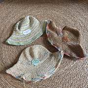 LOUIS VUITON | Rainbow color straw bucket hat 01 - 2
