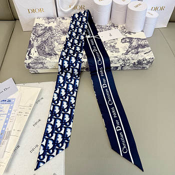 DIOR | Mitza Scarf Twilly Silk In Navy Blue