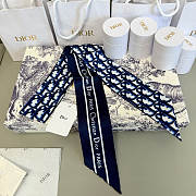 DIOR | Mitza Scarf Twilly Silk In Navy Blue - 6