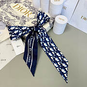 DIOR | Mitza Scarf Twilly Silk In Navy Blue - 5