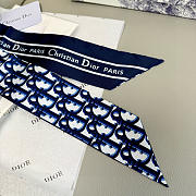 DIOR | Mitza Scarf Twilly Silk In Navy Blue - 4
