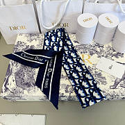DIOR | Mitza Scarf Twilly Silk In Navy Blue - 3