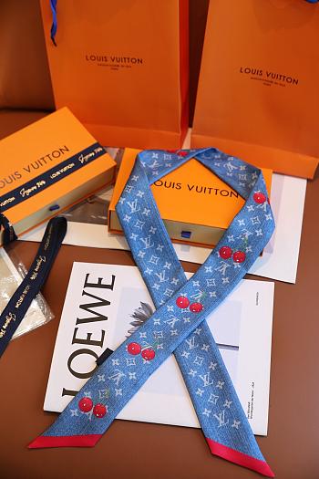 LV x TM Denim Cerise headband
