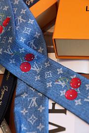 LV x TM Denim Cerise headband - 5