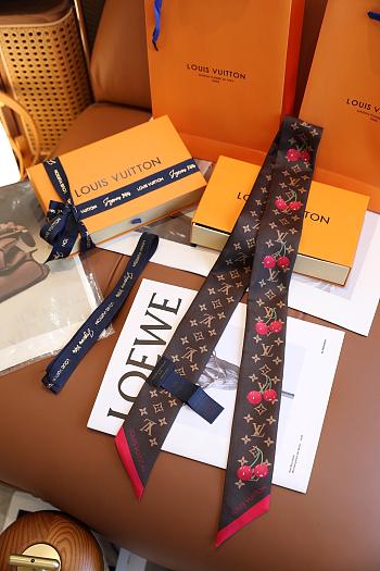 LV x TM Denim Cerise Headband Monogram 