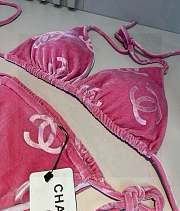 Chanel corduroy classic bikini three-piece set - 5
