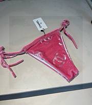 Chanel corduroy classic bikini three-piece set - 4