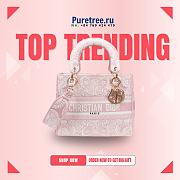 DIOR | Medium LADY D-LITE Pink Bag - M0565O - 24cm - 1