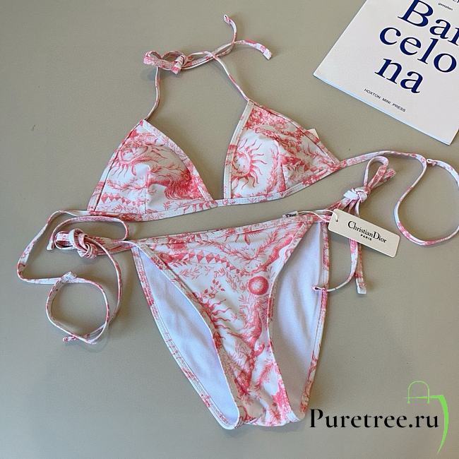 Dior one-piece swimsuit pink - 1