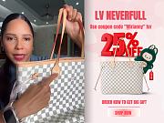 Louis Vuitton Neverfull MM Damier Azur Canvas Rose Ballerine  - 1