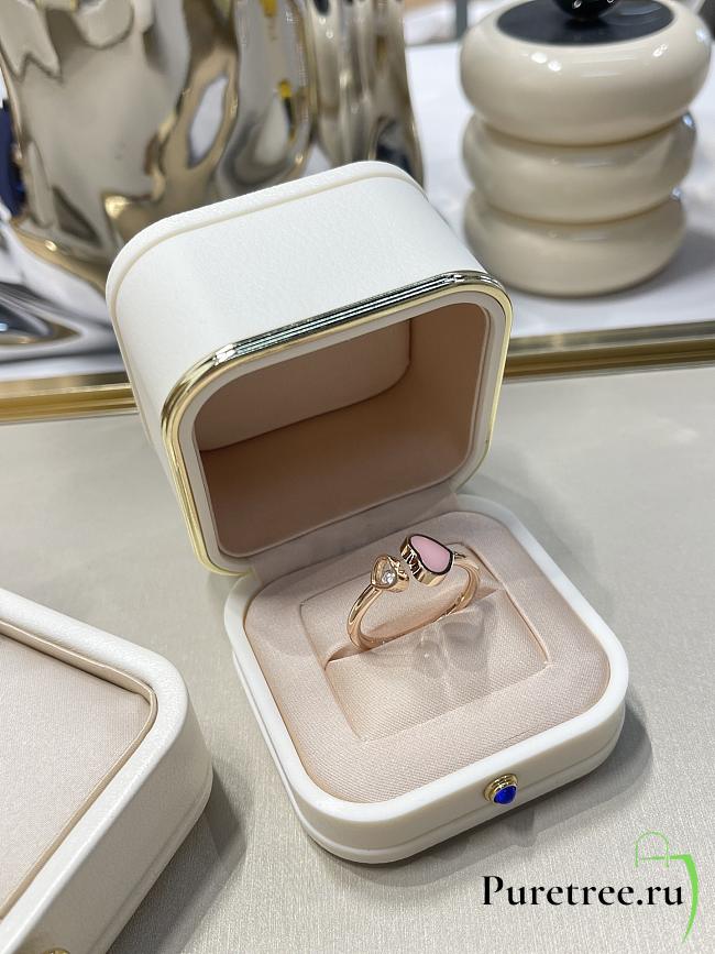 Chopard Pink Heart Diamond Ring Rose Gold - 1