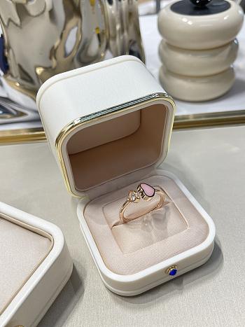 Chopard Pink Heart Diamond Ring Rose Gold