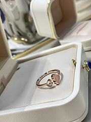 Chopard Pink Heart Diamond Ring Rose Gold - 6