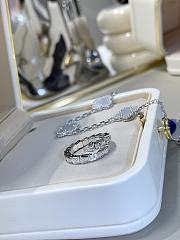 Bvlgari narrow version full diamond snake ring - 5