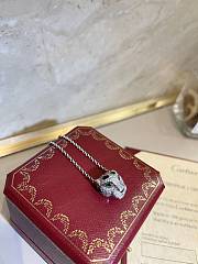 Cartier Animal Series Cheetah Head Diamond Necklace - 3