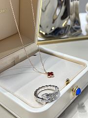 VCA Small Carnelian Clover Necklace Rose Gold - 4