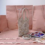 MIUMIU | IVY embroidered gabardine bag Chalk color - 2