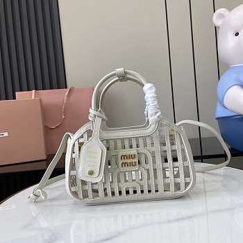 MIUMIU | Leather basket Chalk White Color