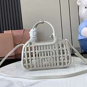 MIUMIU | Leather basket Chalk White Color - 3