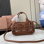 MIUMIU | Leather basket Cognac Color - 5
