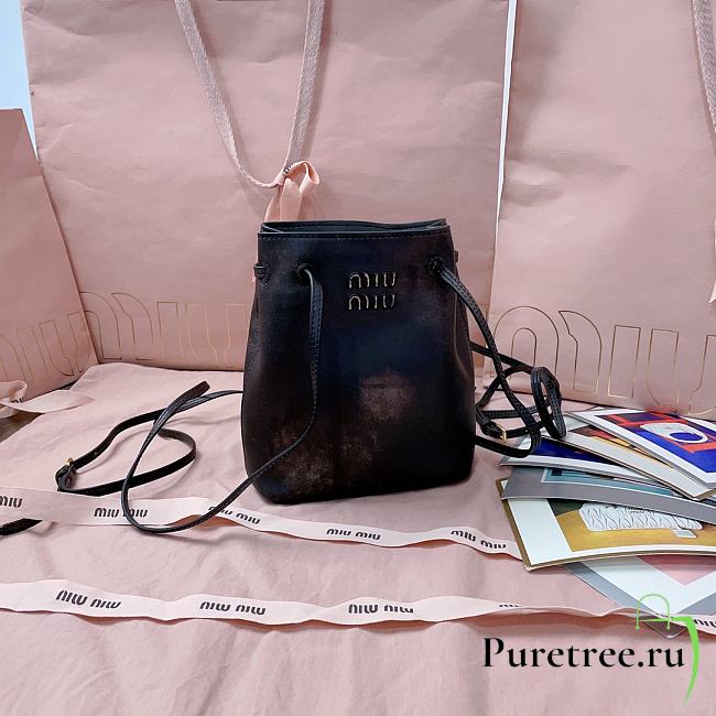 MIUMIU | Nappa leather pouch Coffee Color - 1